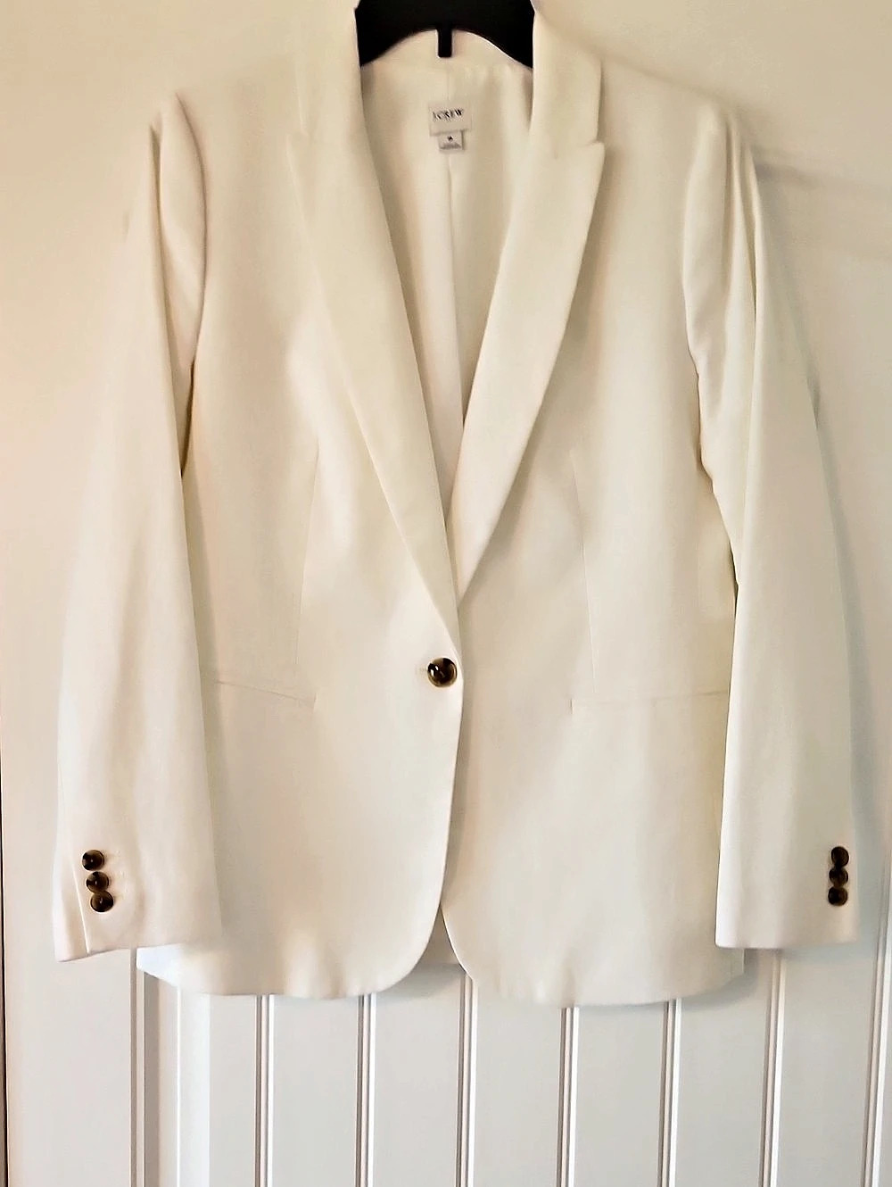 J.Crew Holland Blazer Linen-Blend White Size Small